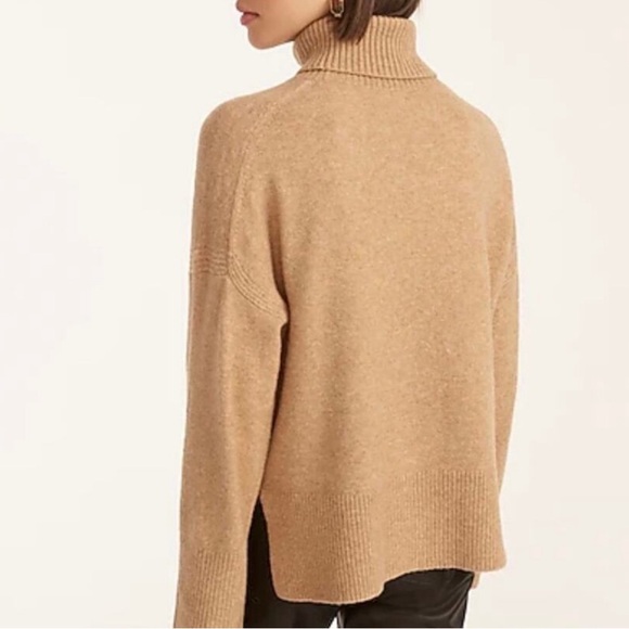 JCREW Wool Alpaca Camel Brown Supersoft Yarn Turtleneck Sweater L - Picture 8 of 8